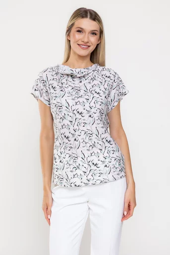 Bluză Caramel guler cazut ivory B4519