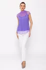 Bluză Caramel mătase naturală lila B4428 thumbnail picture - 