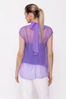 Bluză Caramel mătase naturală lila B4428 thumbnail picture - 
