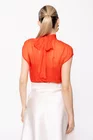 Bluză Caramel mătase naturală roșu-corai B4428 thumbnail picture - 