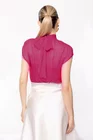 Bluză Caramel mătase naturală roșu-zmeură B4428 thumbnail picture - 