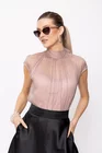 Bluză Caramel mătase naturală roz pudră B4428 thumbnail picture - 