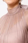 Bluză Caramel mătase naturală roz pudră B4428 thumbnail picture - 