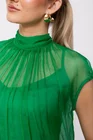 Bluză Caramel mătase naturală verde deschis B4428 thumbnail picture - 