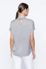 Bluză Caramel satinată dungi alb-negru  B4507 thumbnail picture - 