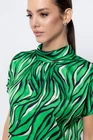 Bluză Caramel satinată verde-negru B4507 thumbnail picture - 