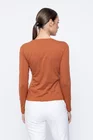 Bluză Caramel tricot încrețit cărămizie B4501 thumbnail picture - 