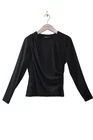 Bluză Caramel tricot încrețit neagră B4501 thumbnail picture - 
