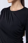 Bluză Caramel tricot încrețit neagră B4501 thumbnail picture - 