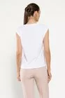 Bluză casual din bumbac cu paiete albă BROS0306 thumbnail picture - 