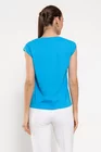 Bluză casual din bumbac cu paiete albastră BROS0306 thumbnail picture - 
