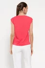 Bluză casual din bumbac cu paiete fucsia BROS0306 thumbnail picture - 