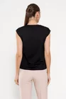 Bluză casual din bumbac cu paiete neagră BROS0306 thumbnail picture - 