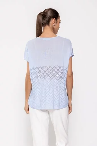 Bluză casual tricotată bleu BDP0205