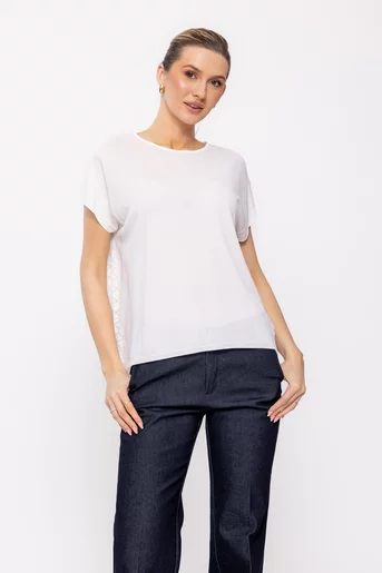 Bluză casual tricotată ivory BDP0205
