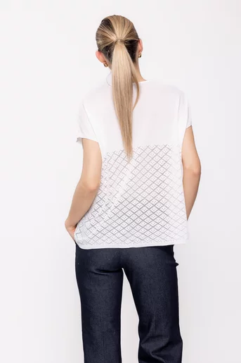 Bluză casual tricotată ivory BDP0205