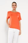 Bluză casual vâscoză satinată corai BROS0308 thumbnail picture - 