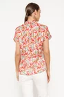Bluză din voal caramel cu eșarfă și imprimeu floral multicolor B4516 thumbnail picture - 