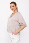 Bluză lejeră din vâscoză bej BLI0206 thumbnail picture - 