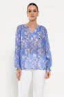 Bluză lejeră imprimeu floral albastră BLA0301 thumbnail picture - 