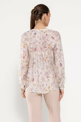 Bluză lejeră imprimeu floral ivory BLA0301