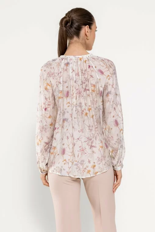 Bluză lejeră imprimeu floral ivory BLA0301 picture - 2