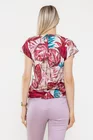 Bluză satin imprimeu frunze burgundy BLA0515 thumbnail picture - 
