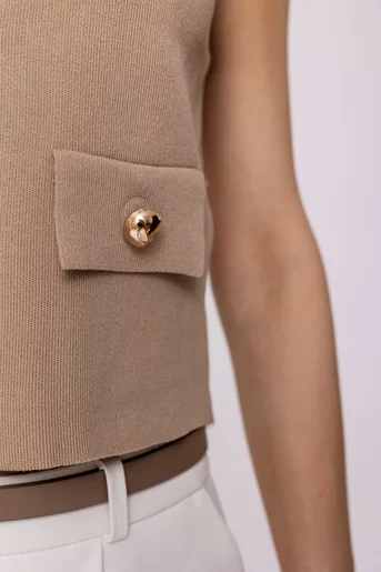 Bluză tip vestă bej BLAM0222