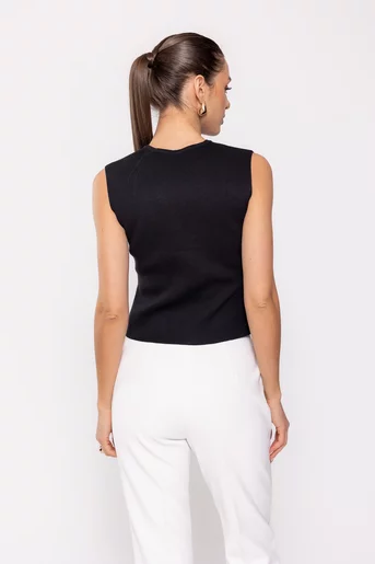 Bluză tip vestă neagră BLAM0222