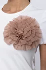 Bluză tricot cu floare aplicată camel B4505 thumbnail picture - 