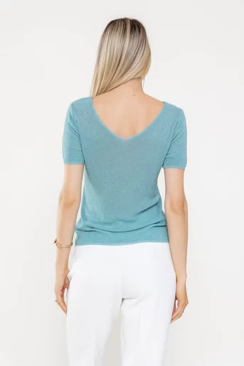 Bluză tricotată in anchior bleu BDP0501