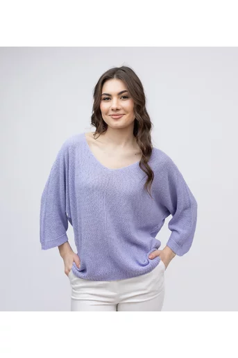 Bluza tricotata in anchior lila BEF4