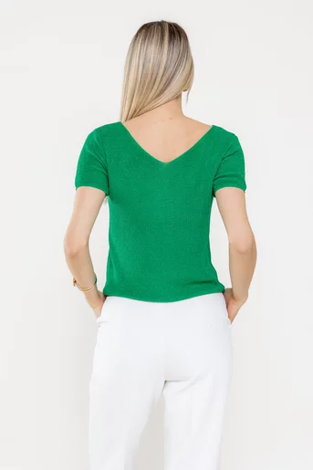 Bluză tricotată în anchior verde BDP0501