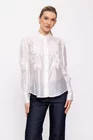Cămașă cu broderie aplicată ivory BKCT0202 thumbnail picture - 