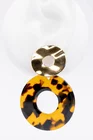 Cercei animal print cerc cu accesoriu auriu thumbnail picture - 