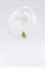 Cercei cu tortiță și strasuri elegante aurii CLU0201 thumbnail picture - 