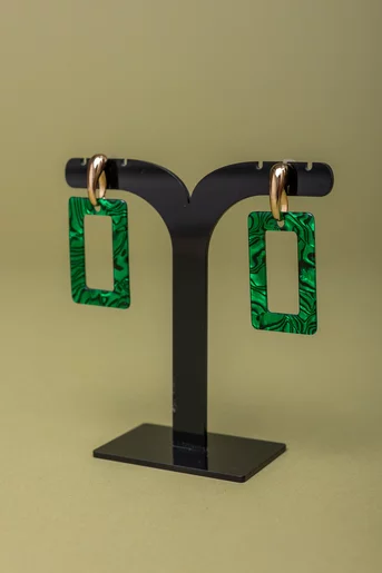 Cercei dreptunghiulari verzii 9914