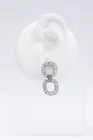 Cercei eleganți model infinit cu pietre argintii  CLU0203 thumbnail picture - 