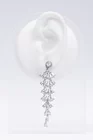 Cercei eleganți tip candelabru cu pietre argintii CLU0203 thumbnail picture - 