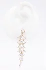 Cercei eleganți tip candelabru cu pietre aurii CLU0203 thumbnail picture - 