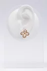 Cercei floare aurii cu perlă CLU0201 thumbnail picture - 