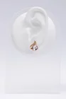Cercei model frunză cu piatră aurii CLU0201 thumbnail picture - 