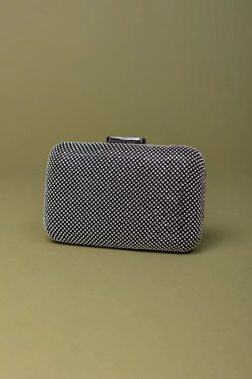 Clutch cu pietre decorative negru P04 thumbnail picture - 