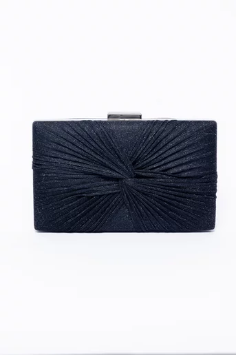 Clutch lurex cu nod negru PIT0304