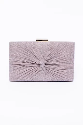 Clutch lurex cu nod roz PIT0304