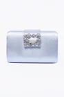 Clutch satinat cu accesoriu argintiu  PIT0308 thumbnail picture - 