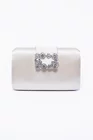 Clutch satinat cu accesoriu crem PIT0308 thumbnail picture - 