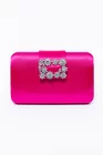 Clutch satinat cu accesoriu fucsia  PIT0308 thumbnail picture - 