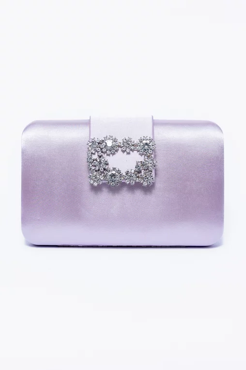 Clutch satinat cu accesoriu nude PIT0308 picture - 1