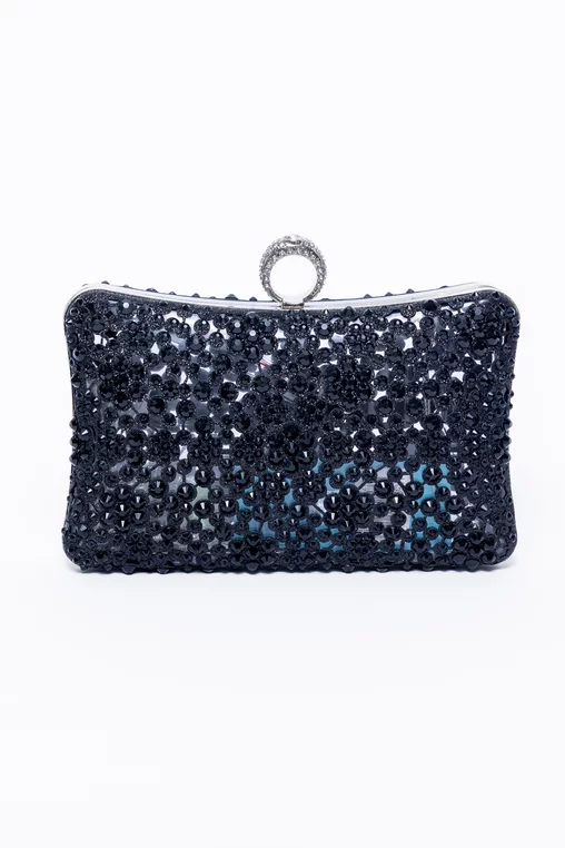 Clutch transparent decorat cu pietre PIT0302 picture - 1